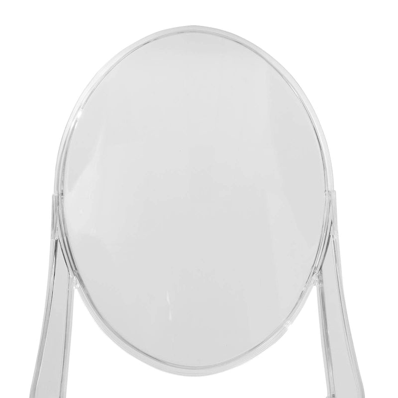 Chaise de salle à manger en acrylique moderne transparente empilable sans assemblage
