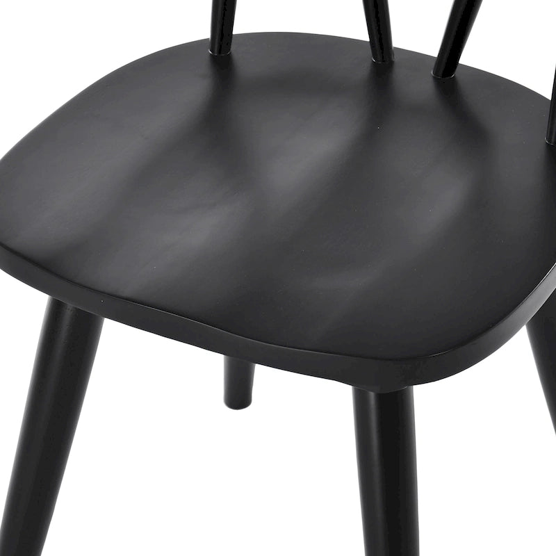 Ensemble de 2 chaises de salle à manger en bois massif, assise large de 44,2 cm avec un style classique