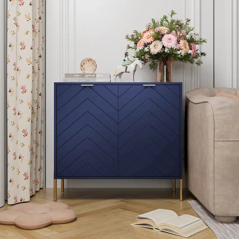 Buffet bahut 2 portes de rangement multimédia