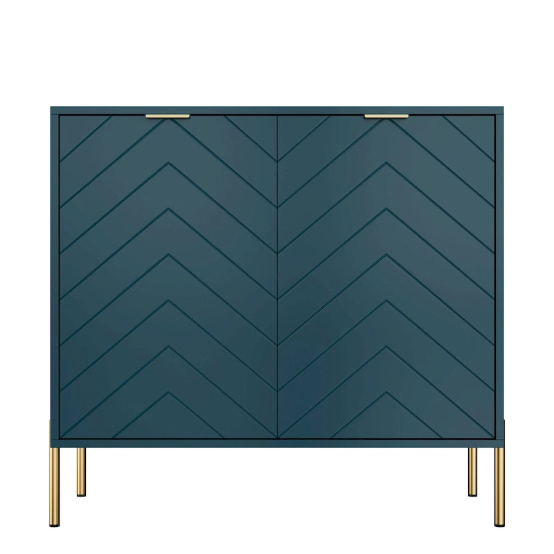 Buffet bahut 2 portes de rangement multimédia