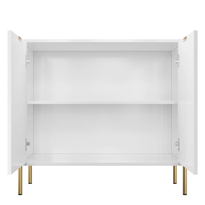 Buffet bahut 2 portes de rangement multimédia