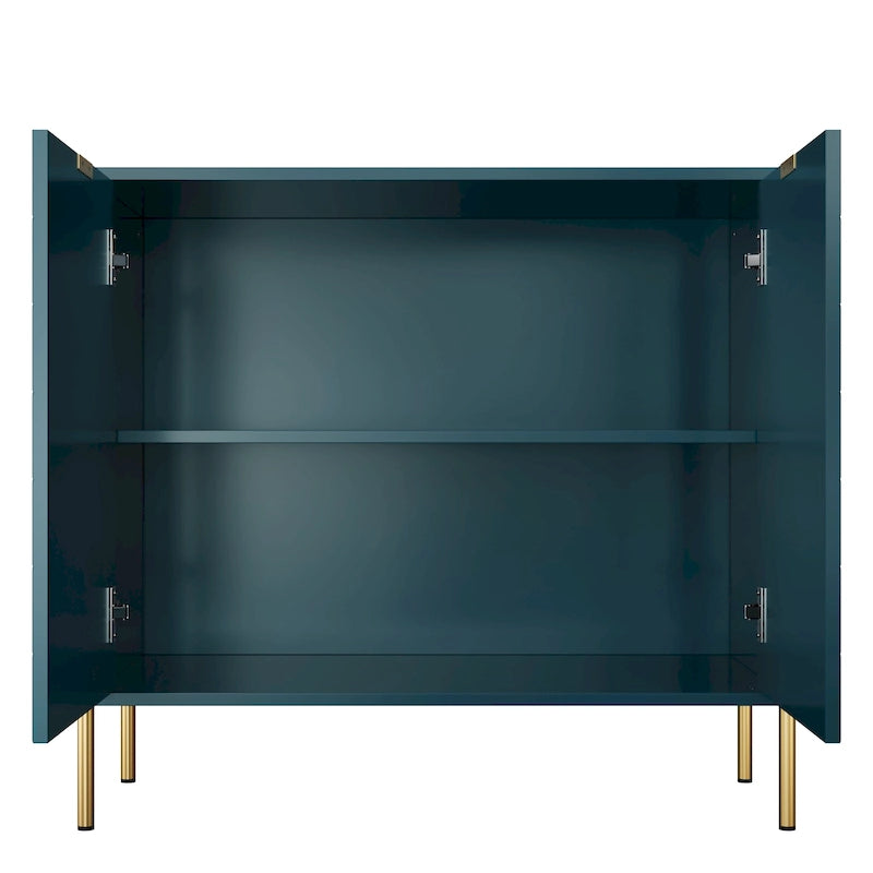 Buffet bahut 2 portes de rangement multimédia