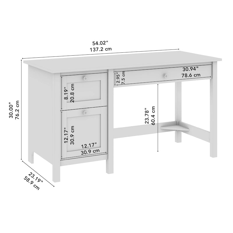 Bureau informatique 54W avec tiroirs