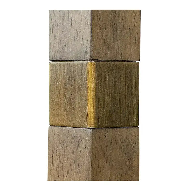 Lit à baldaquin en bois marron taille Queen avec design à baldaquin ouvert