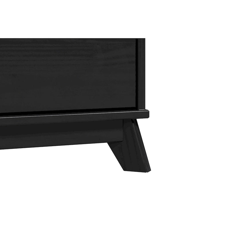 Table de chevet rustique en bois à 3 tiroirs avec étagère ouverte pour chambre à coucher