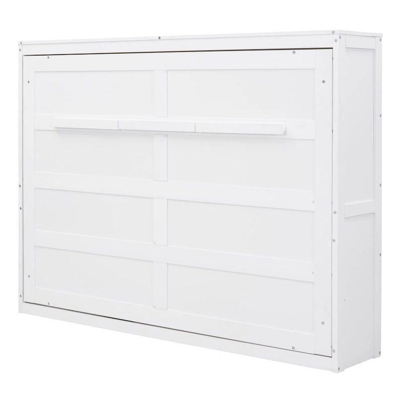 Lit escamotable mural pleine grandeur avec design pliant peu encombrant, gris