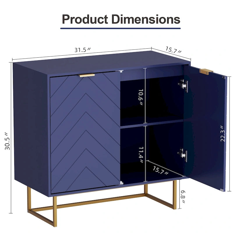 Buffet double avec rangement, meuble de rangement avec étagère réglable pour salon, cuisine