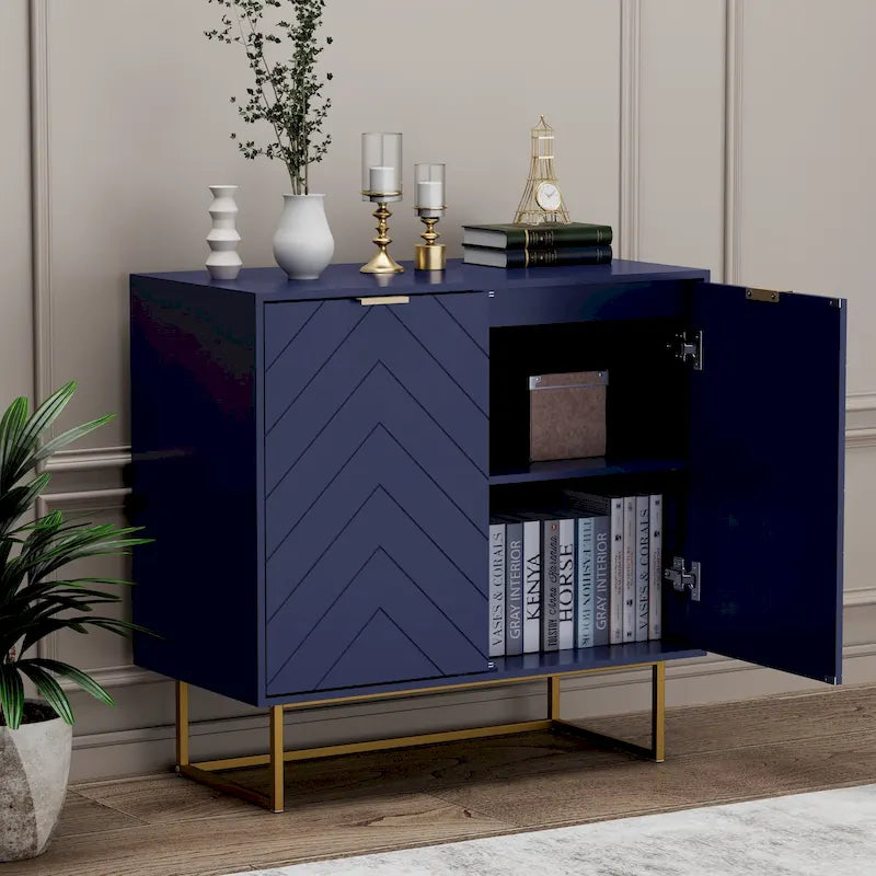 Buffet double avec rangement, meuble de rangement avec étagère réglable pour salon, cuisine