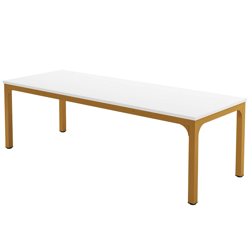 Bureau d'ordinateur double extra-long de 200 cm pour 2 personnes, pour bureau à domicile