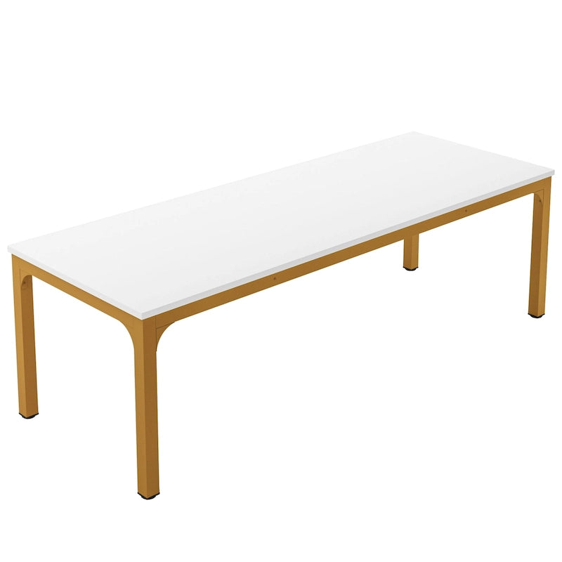 Bureau d'ordinateur double extra-long de 200 cm pour 2 personnes, pour bureau à domicile
