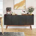 Bahut de cuisine de 55 pouces avec rangement, buffet de bar à café avec portes - N/A