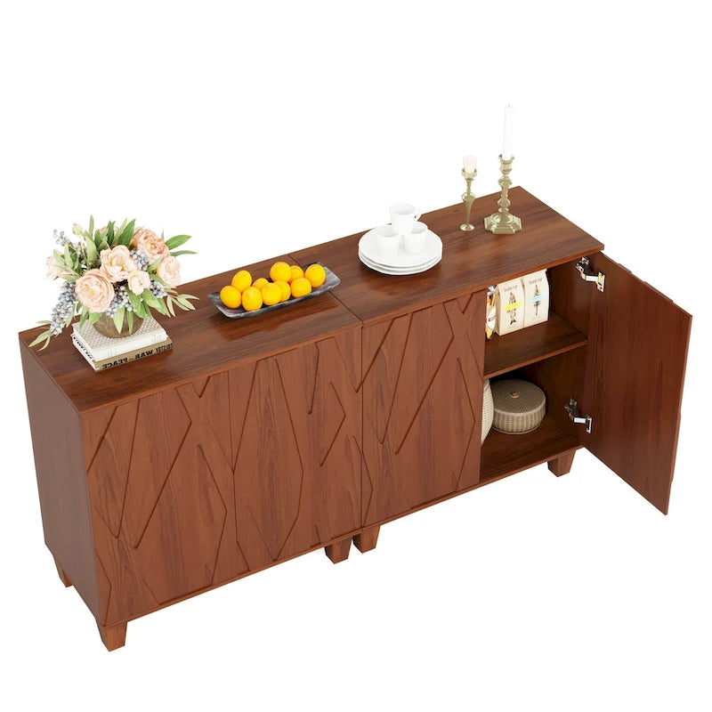 Buffet de salle à manger avec rangement de 140 cm pour cuisine