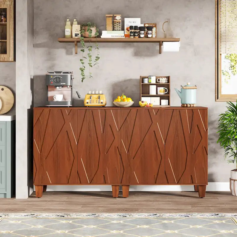 Buffet de salle à manger avec rangement de 140 cm pour cuisine