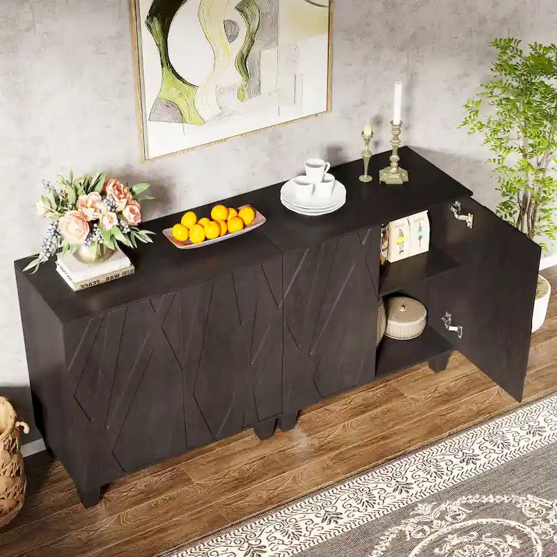 Buffet de salle à manger avec rangement de 140 cm pour cuisine