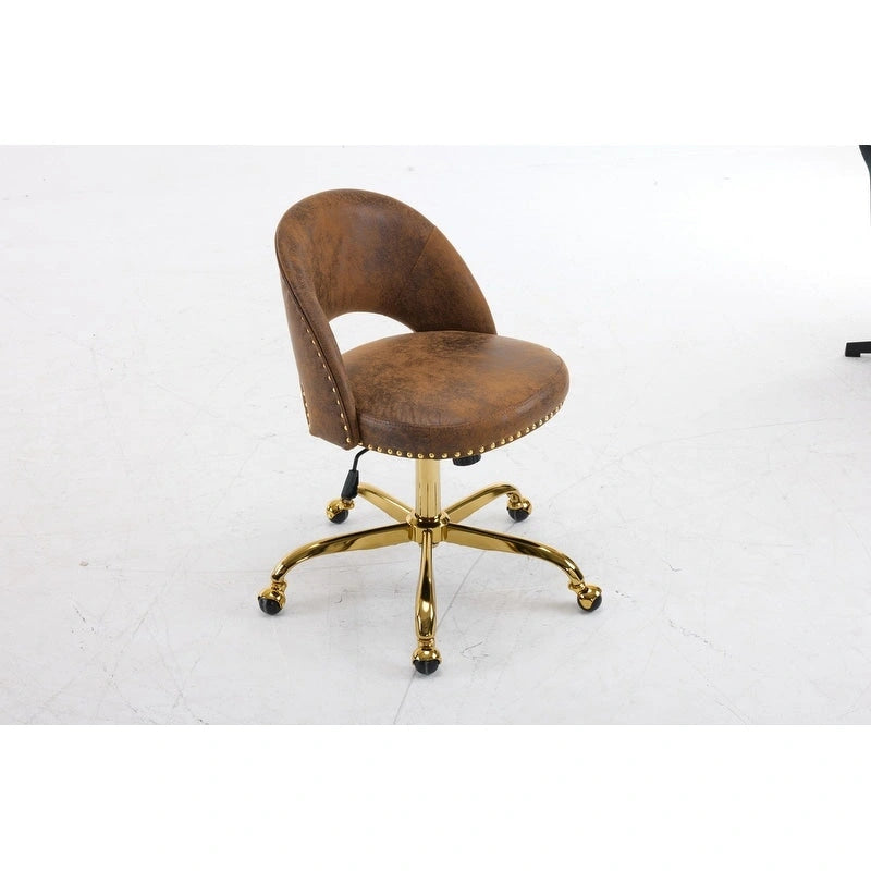 Chaise de bureau en velours Fauteuil de bureau pivotant Fauteuil moderne en tissu mignon Chaises de bureau à domicile avec roulettes