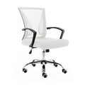 Chaise de bureau ergonomique mi-dossier en maille avec support lombaire et hauteur réglable