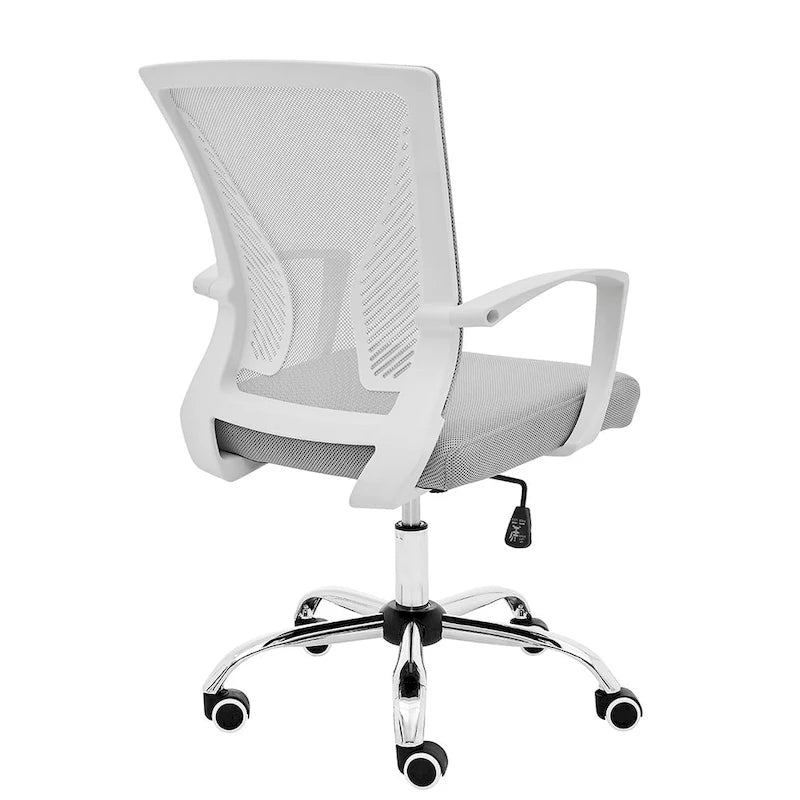 Chaise de bureau ergonomique mi-dossier en maille avec support lombaire et hauteur réglable