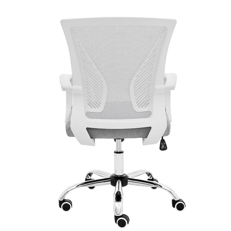 Chaise de bureau ergonomique mi-dossier en maille avec support lombaire et hauteur réglable