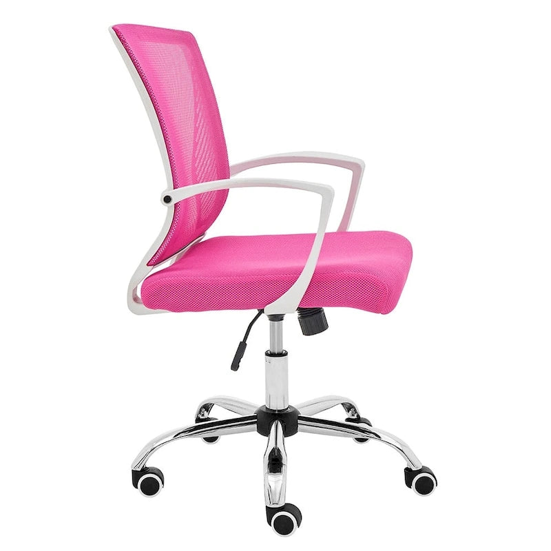 Chaise de bureau ergonomique mi-dossier en maille avec support lombaire et hauteur réglable