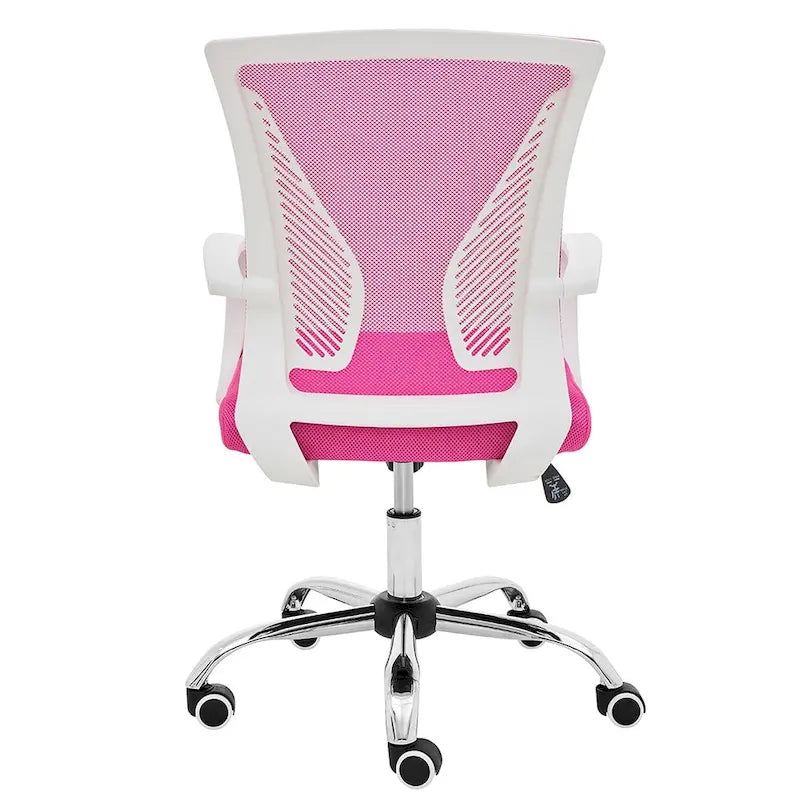 Chaise de bureau ergonomique mi-dossier en maille avec support lombaire et hauteur réglable