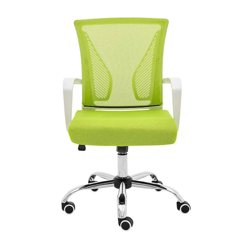 Chaise de bureau ergonomique mi-dossier en maille avec support lombaire et hauteur réglable