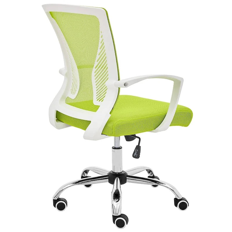 Chaise de bureau ergonomique mi-dossier en maille avec support lombaire et hauteur réglable