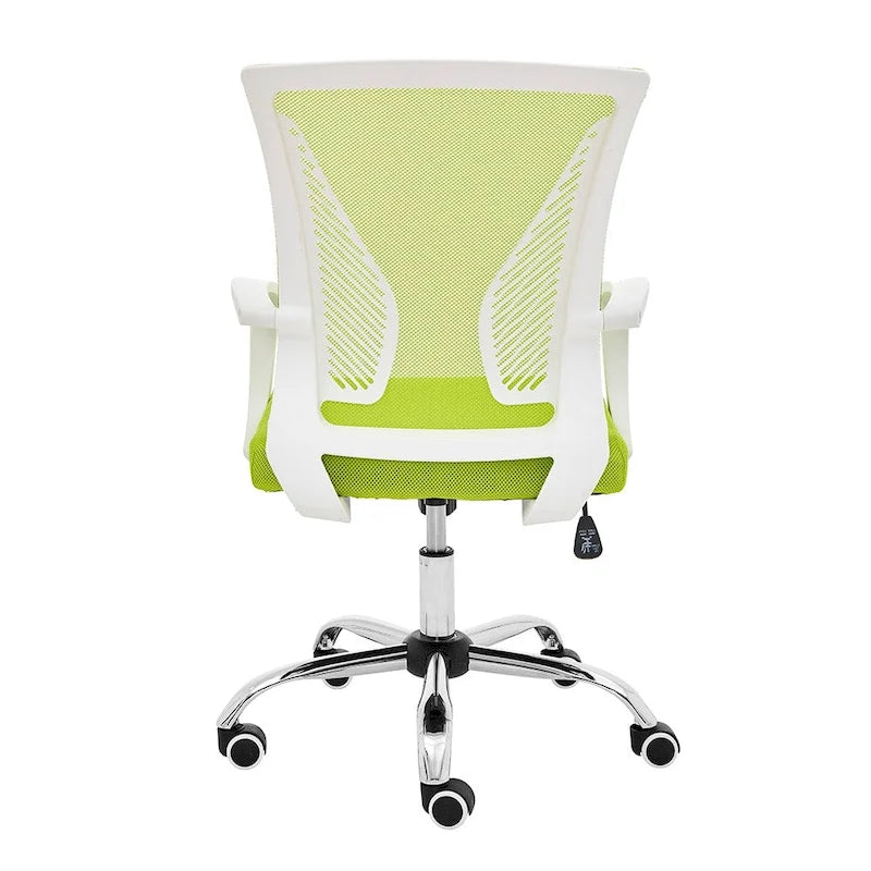 Chaise de bureau ergonomique mi-dossier en maille avec support lombaire et hauteur réglable