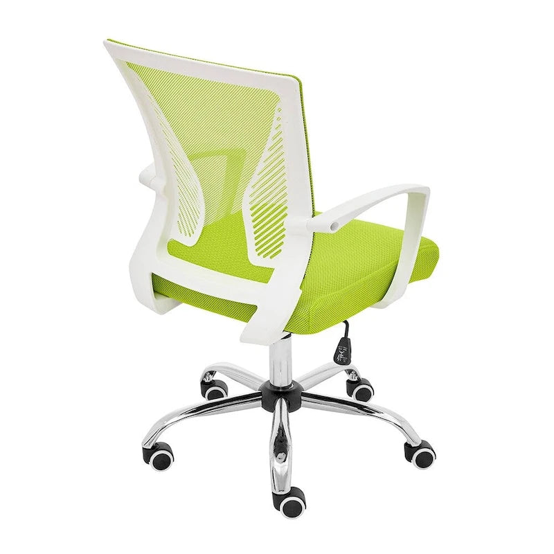 Chaise de bureau ergonomique mi-dossier en maille avec support lombaire et hauteur réglable