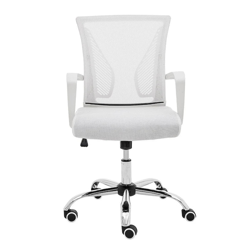 Chaise de bureau ergonomique mi-dossier en maille avec support lombaire et hauteur réglable