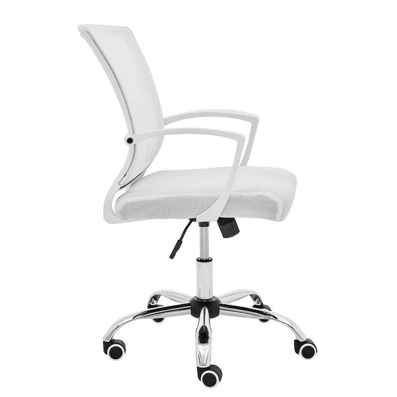 Chaise de bureau ergonomique mi-dossier en maille avec support lombaire et hauteur réglable