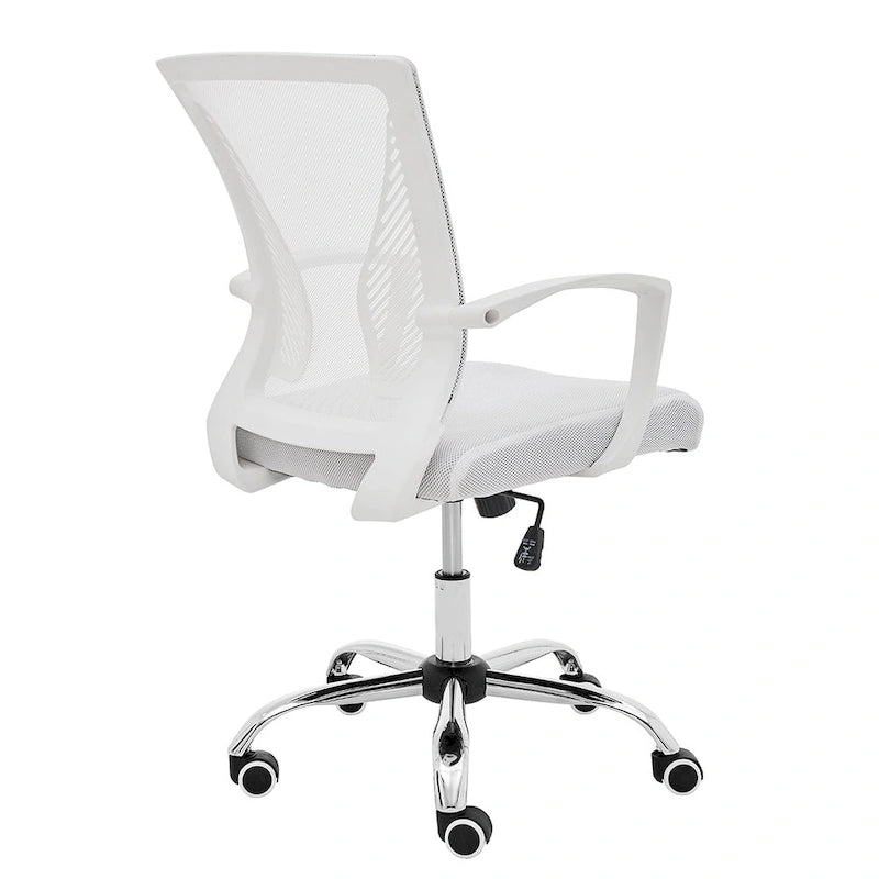 Chaise de bureau ergonomique mi-dossier en maille avec support lombaire et hauteur réglable