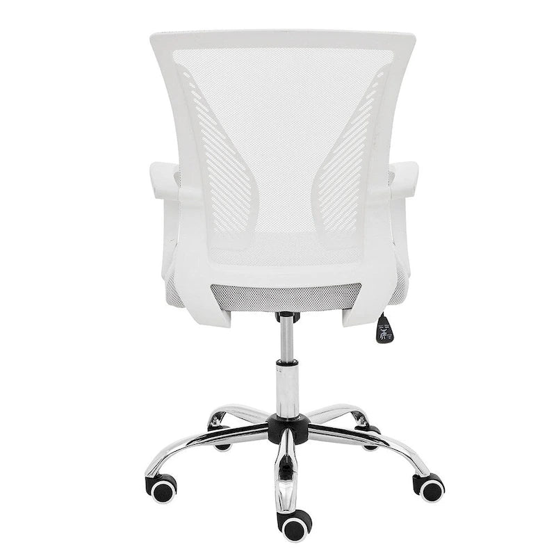 Chaise de bureau ergonomique mi-dossier en maille avec support lombaire et hauteur réglable