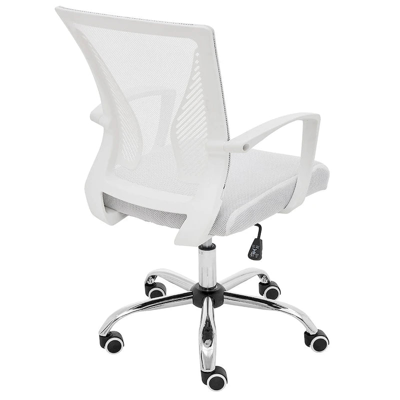 Chaise de bureau ergonomique mi-dossier en maille avec support lombaire et hauteur réglable