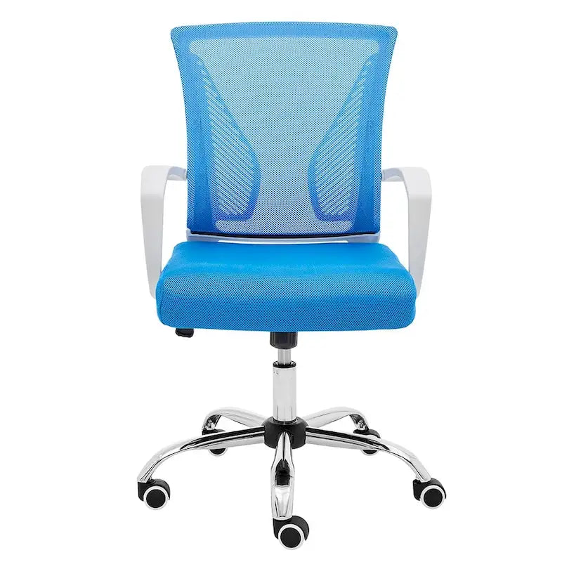 Chaise de bureau ergonomique mi-dossier en maille avec support lombaire et hauteur réglable