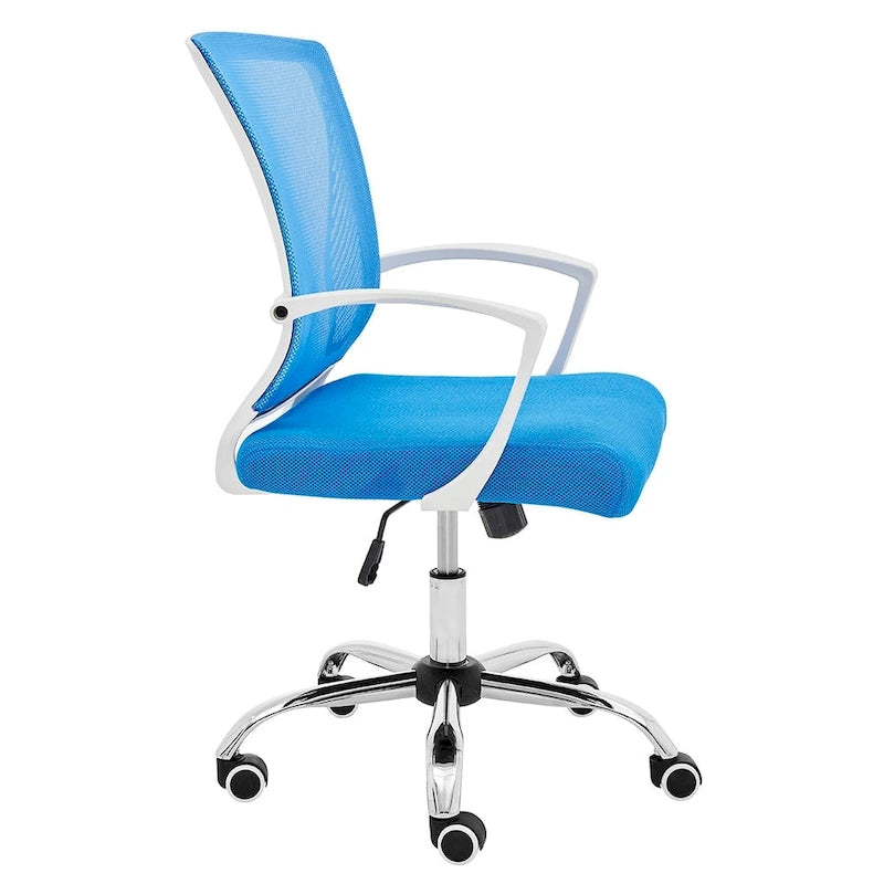 Chaise de bureau ergonomique mi-dossier en maille avec support lombaire et hauteur réglable
