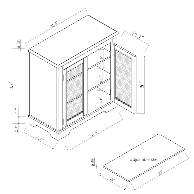 Meuble de rangement d'appoint rustique pour salle de bain ou chambre à coucher, 31 po