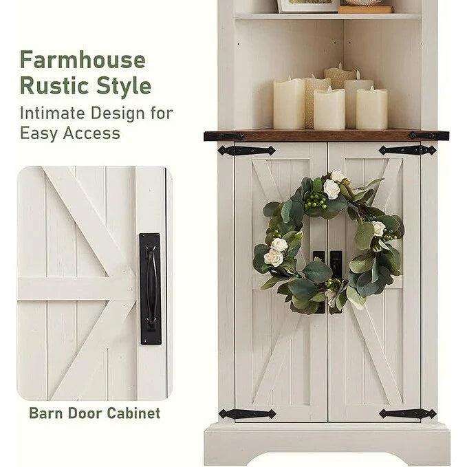 Meuble d'angle haut de ferme, meuble de rangement, optimiseur d'espace domestique