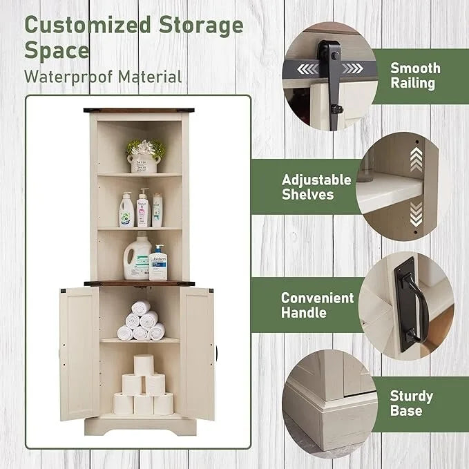 Meuble d'angle haut de ferme, meuble de rangement, optimiseur d'espace domestique