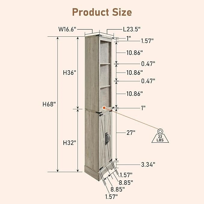 Meuble d'angle haut de ferme, meuble de rangement, optimiseur d'espace domestique