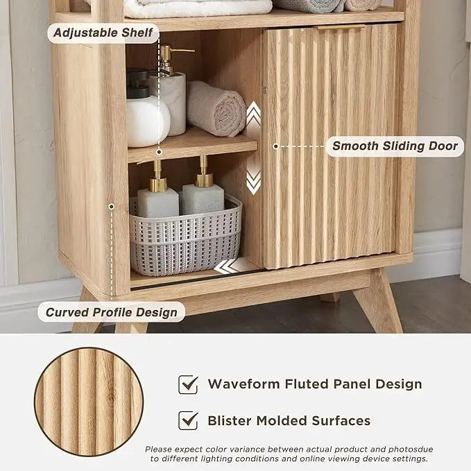 Meuble bas de salle de bain moderne avec plateau aspect marbre, organisateur de rangement