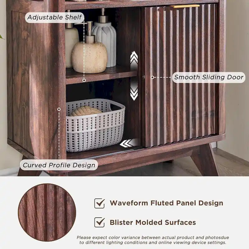 Meuble bas de salle de bain moderne avec plateau aspect marbre, organisateur de rangement